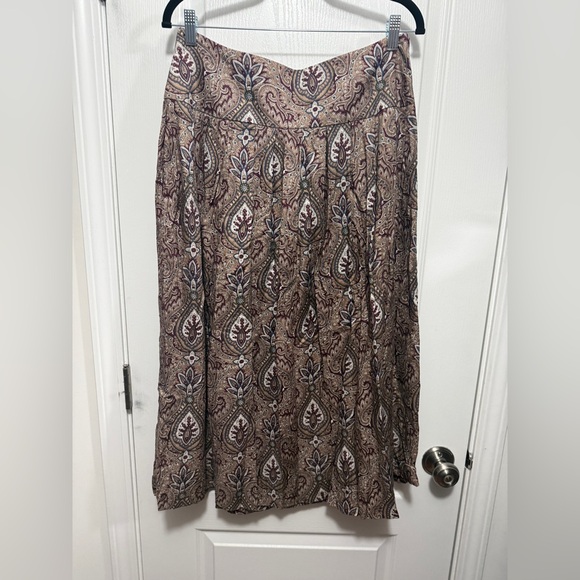 Talbots Dresses & Skirts - Vintage 90s Talbots Long Pleated‎ Paisley Skirt Women’s 16 Midi USA whimsygoth